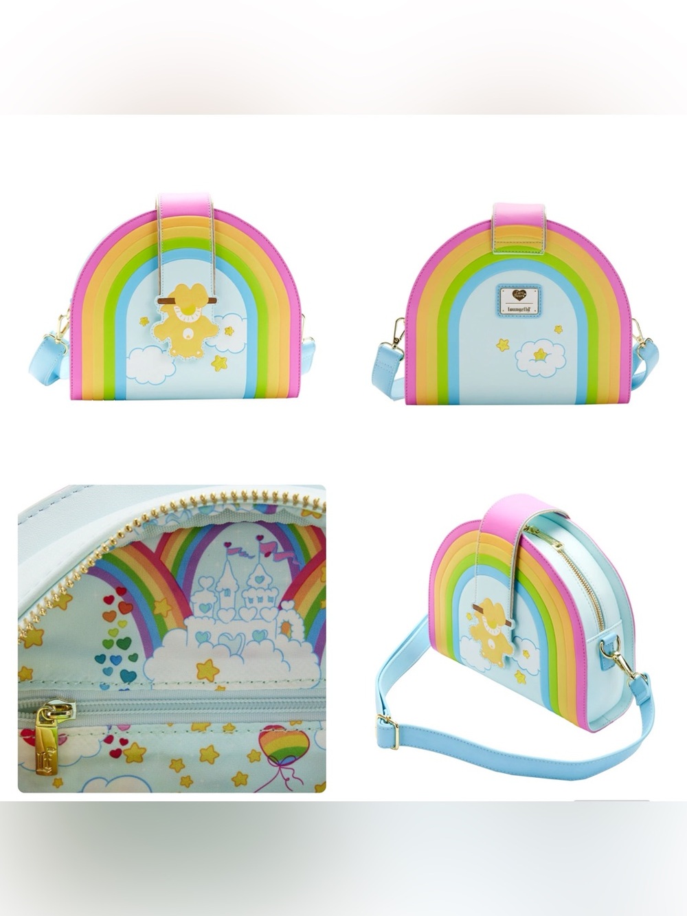 NWOT Loungefly Care
Bears Rainbow
Swing
Crossbody